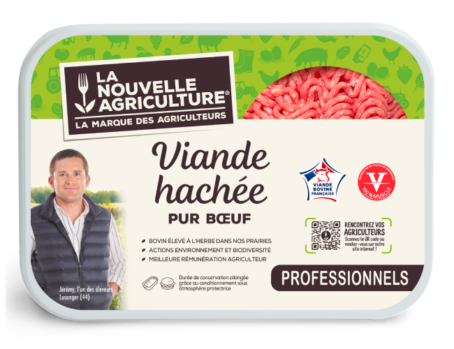 VIANDE HACHÉE PUR BŒUF LA NOUVELLE AGRICULTURE® PROFESSIONNELS