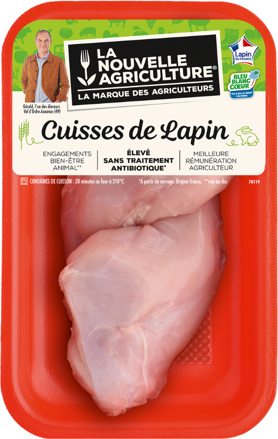 Pack produit de cuisses de lapin Bleu-Blanc-Cœur La Nouvelle Agriculture