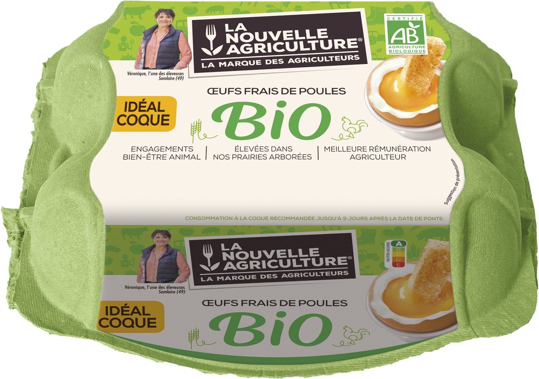 Pack produit d'Œufs Bio Idéal Coque La Nouvelle Agriculture