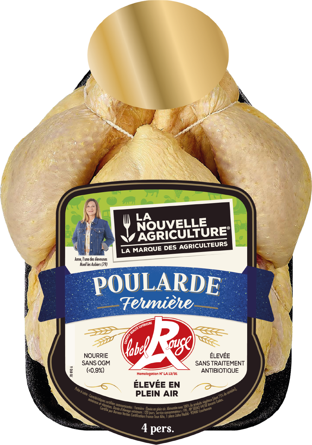 Pack produit de Poularde Fermière Label Rouge La Nouvelle Agriculture
