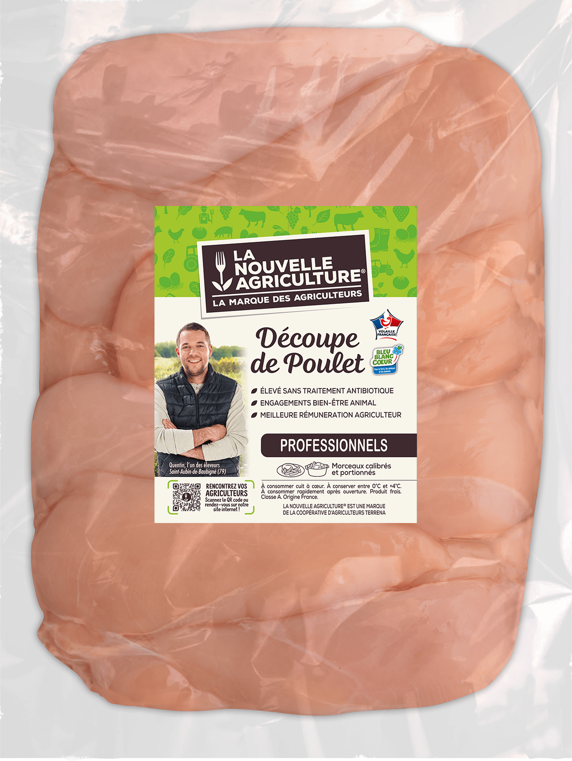 Pack produit de filets de poulet gamme professionnelle La Nouvelle Agriculture
