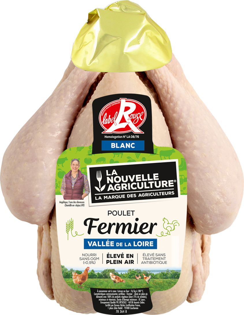 Pack produit de Poulet entier Fermier Label Rouge La Nouvelle Agriculture