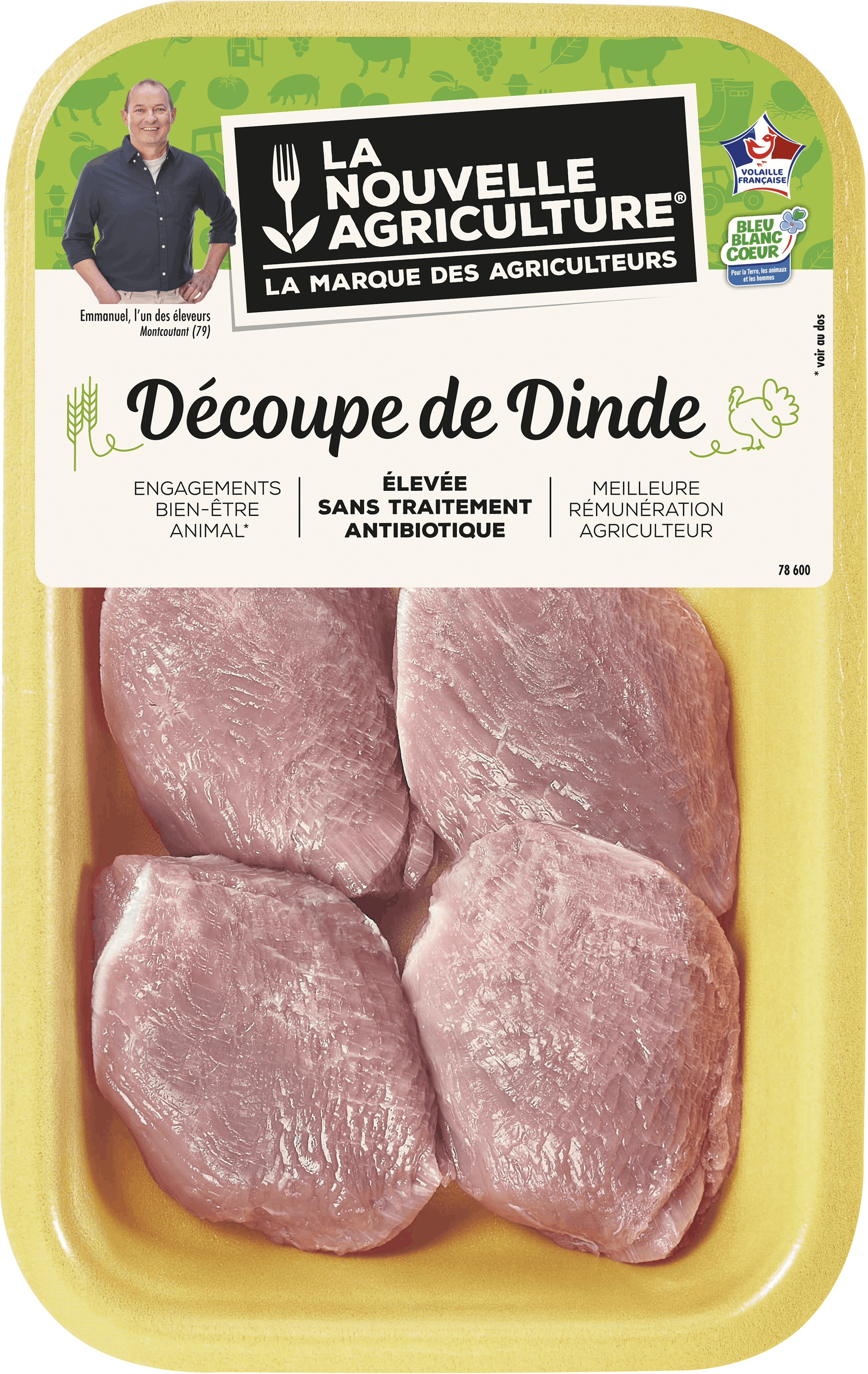 Pack produit de Sot l'y laisse de dinde Bleu-Blanc-Cœur La Nouvelle Agriculture