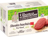 Pack produit de Steaks hachés pur Bœuf striés surgelés La Nouvelle Agriculture