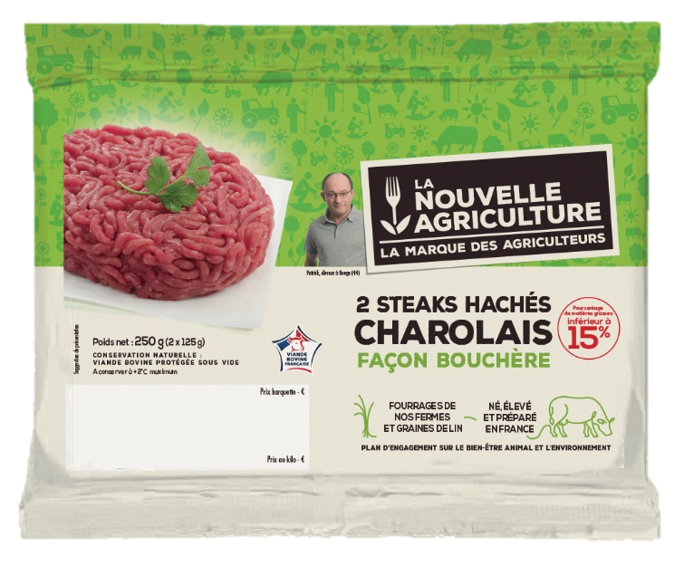 LE STEAK HACHÉ CHAROLAIS 15% LA NOUVELLE AGRICULTURE®