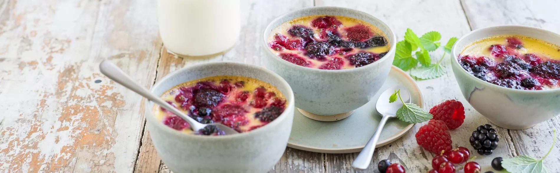 Œufs au lait aux fruits rouges