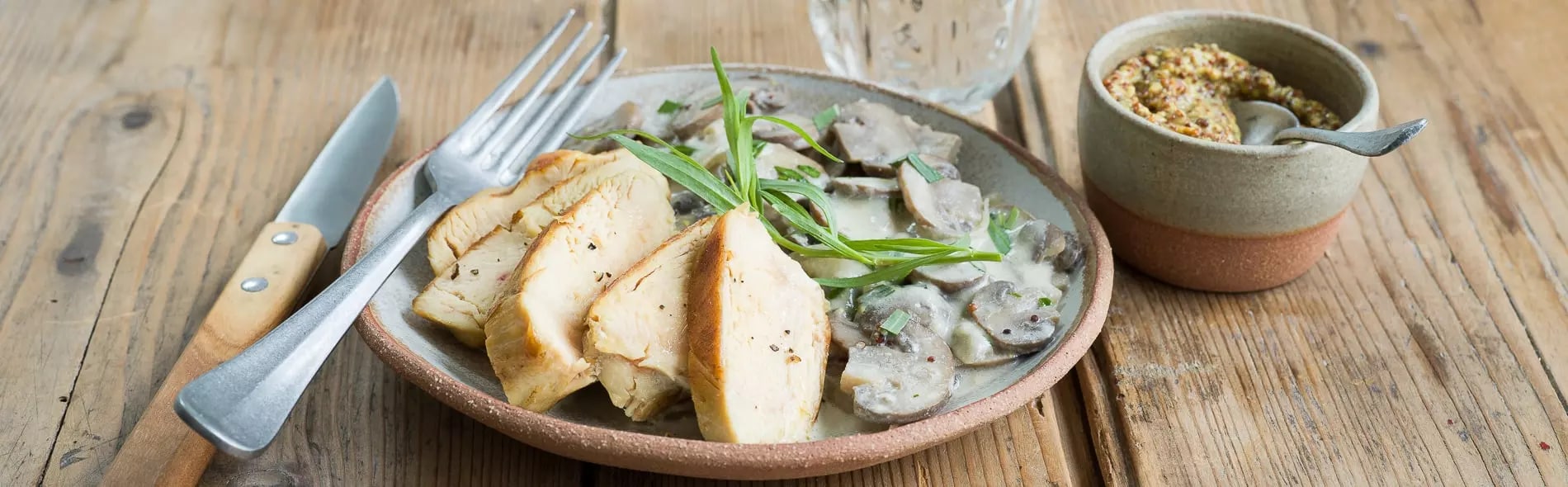 Filet de poulet à la moutarde et à l’estragon