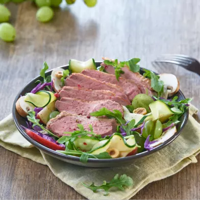 Filet de canard en salade d’automne