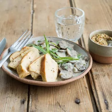 Filet de poulet à la moutarde et à l’estragon