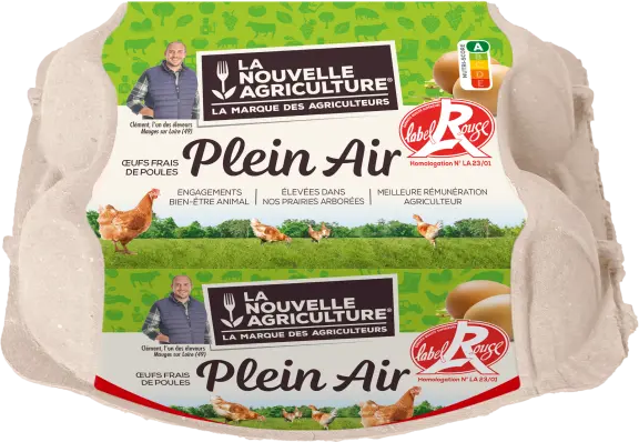 Pack produit d'Œufs Plein Air Label Rouge La Nouvelle Agriculture