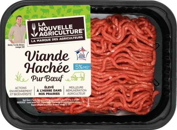 Pack produit de Viande hachée pur Bœuf 5% de matière grasse La Nouvelle Agriculture
