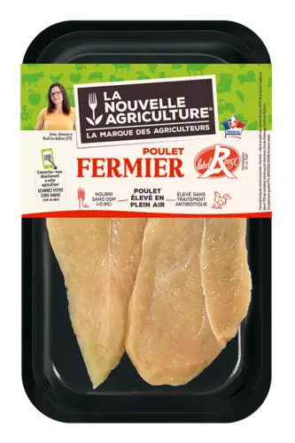 LES ESCALOPES DE POULET FERMIER LABEL ROUGE LA NOUVELLE AGRICULTURE®