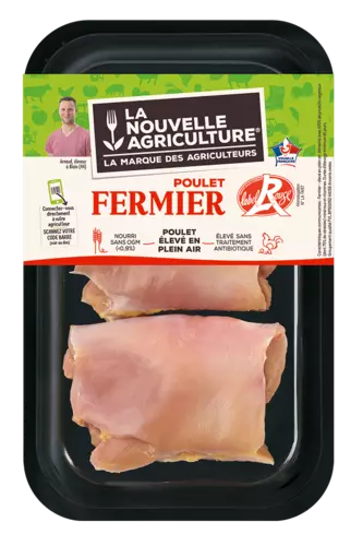 LES STEAKS DE POULET FERMIER LABEL ROUGE LA NOUVELLE AGRICULTURE® 