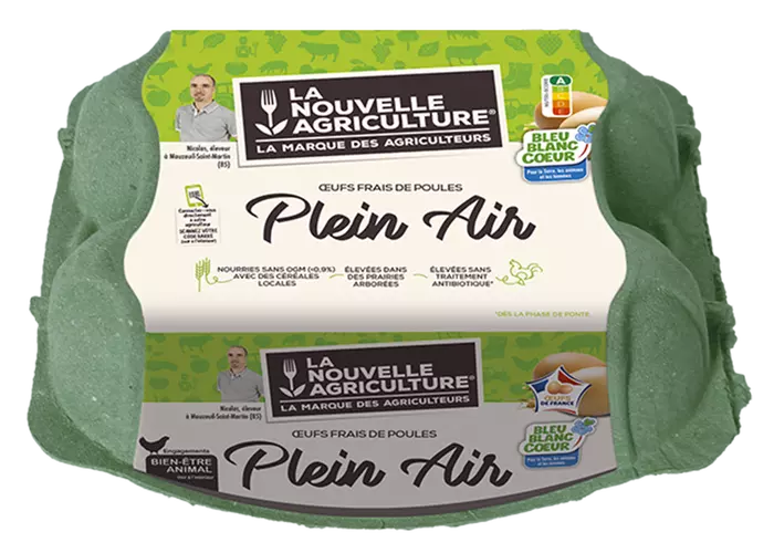 Boite de 6 oeufs Plein Air La Nouvelle Agriculture®
