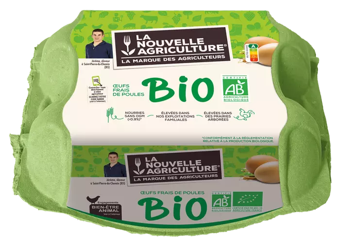 Boite de 6 oeufs Bio La Nouvelle Agriculture®