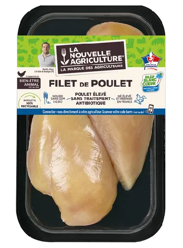 Pack produit filets de poulet bleu blanc coeur