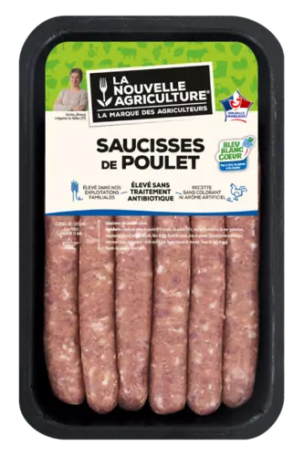 LES SAUCISSES DE POULET LA NOUVELLE AGRICULTURE®