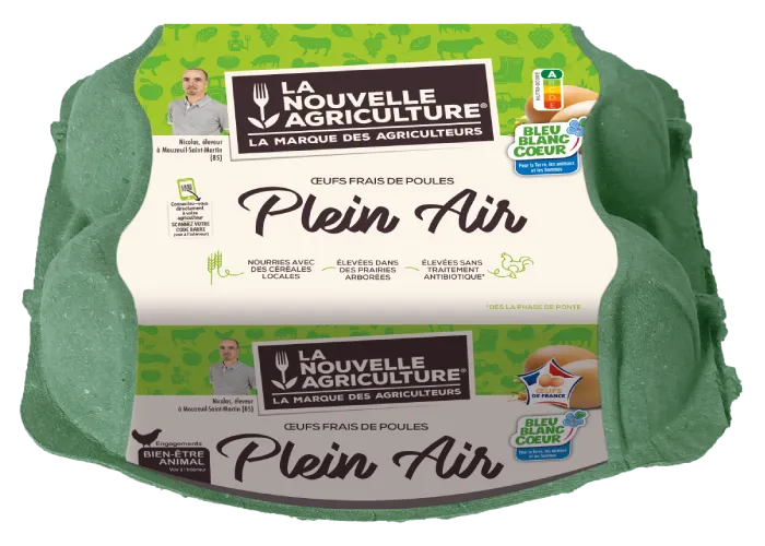 Boite de 6 oeufs Plein Air La Nouvelle Agriculture®