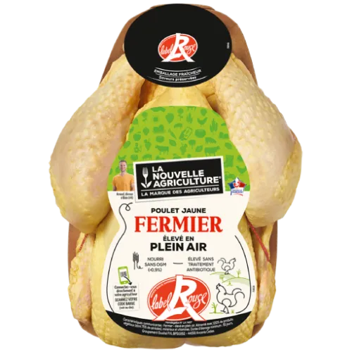 Pack produit poulet jaune entier fermier Label Rouge