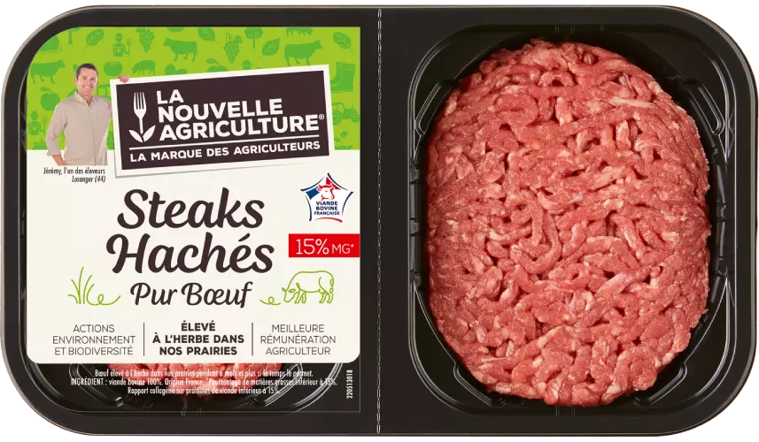 Le steak haché 15% pur bœuf La Nouvelle Agriculture®