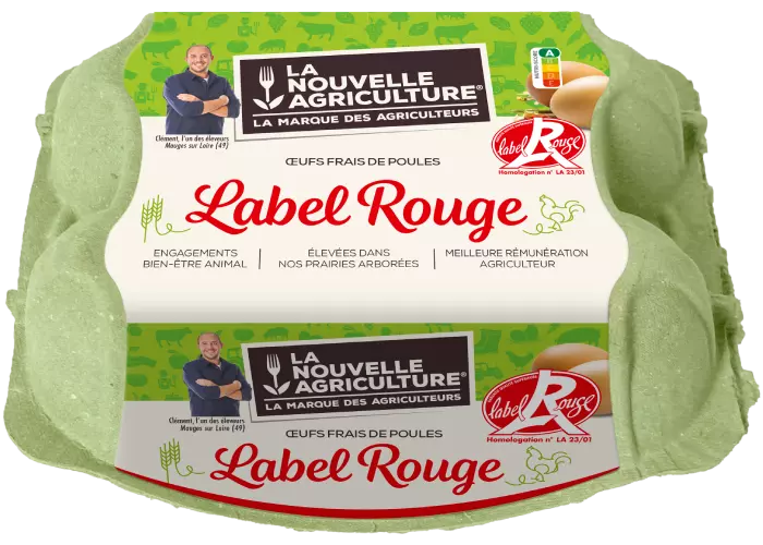 Boite de 6 œufs Label Rouge La Nouvelle Agriculture®