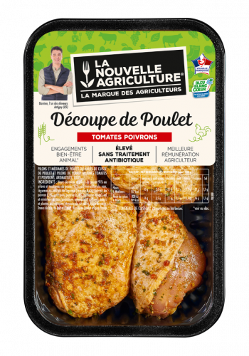 Les Cuisses découpées de Poulet marinées tomates poivrons La Nouvelle Agriculture®