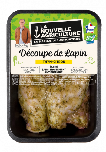 Lapin Entier découpé mariné Thym & Citron La Nouvelle Agriculture®