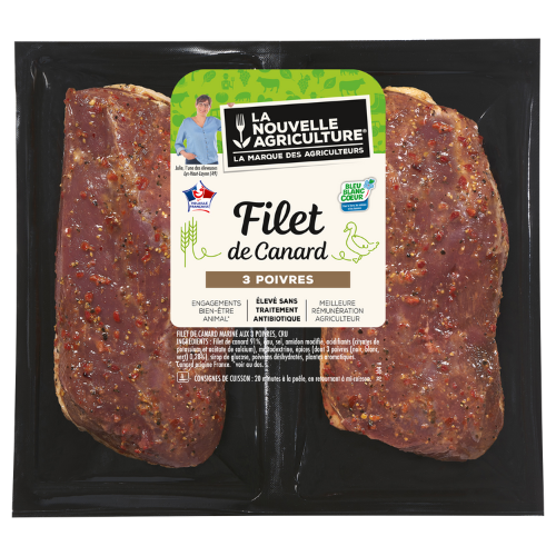 Filets de Canard marinés aux 3 poivres La Nouvelle Agriculture®