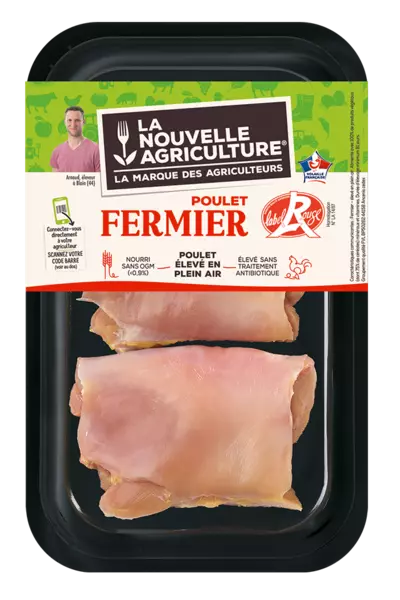 LES STEAKS DE POULET FERMIER LABEL ROUGE LA NOUVELLE AGRICULTURE® 