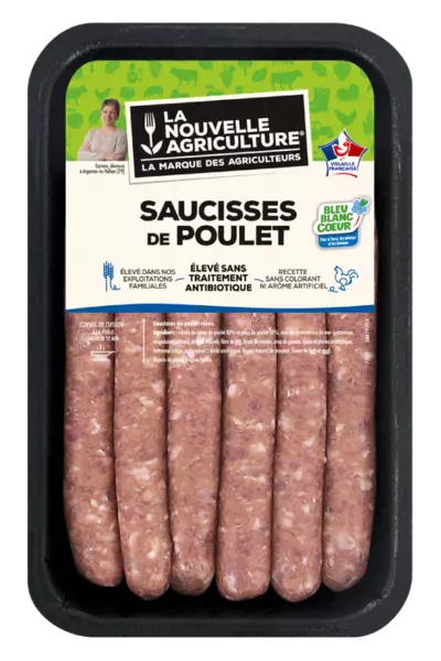 LES SAUCISSES DE POULET LA NOUVELLE AGRICULTURE®