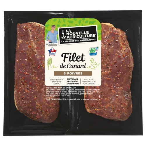 Filets de Canard marinés aux 3 poivres La Nouvelle Agriculture®